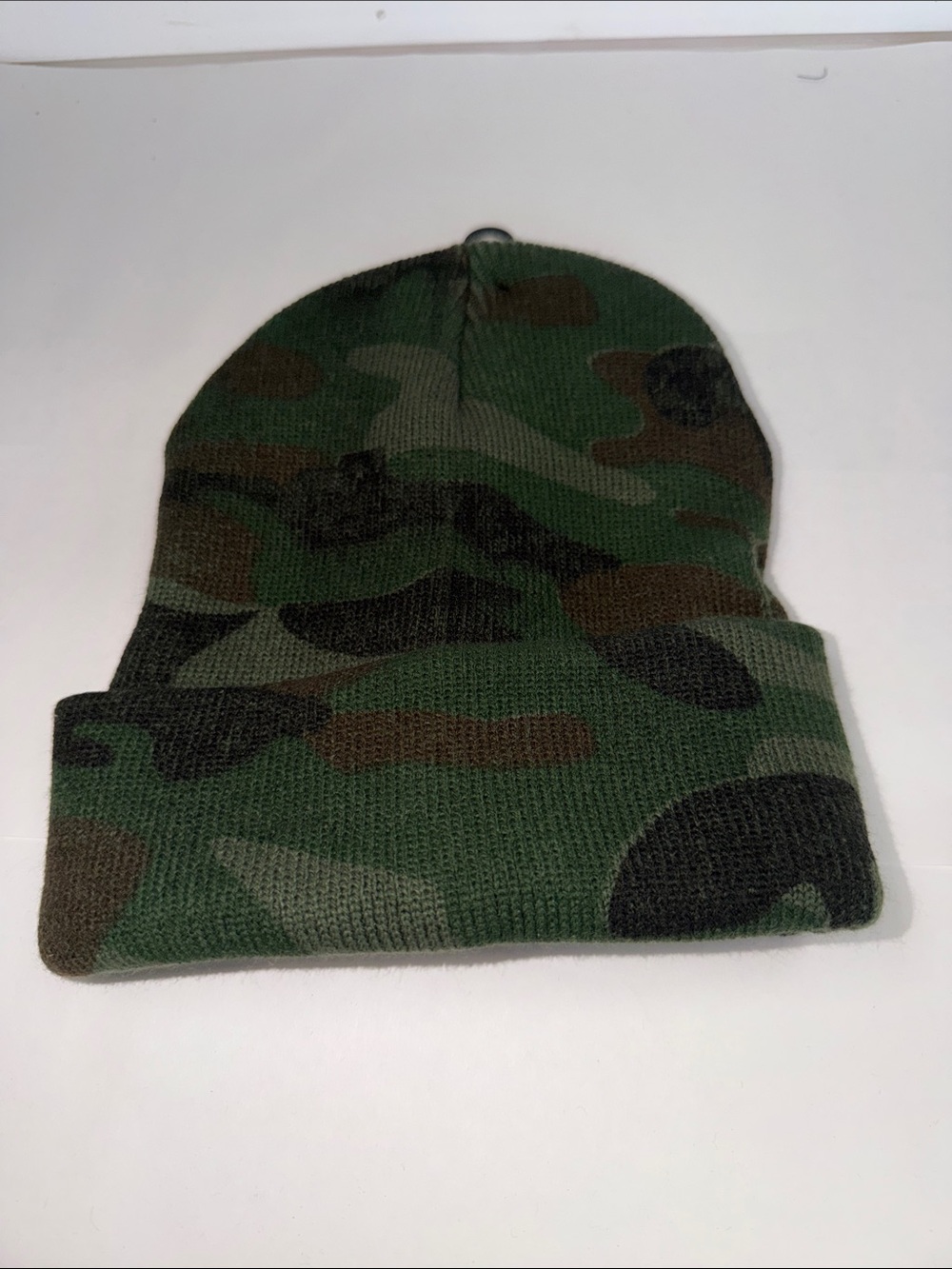 Men’s Camo Knit Beanie Hat - Green Camouflage Kids Accessory